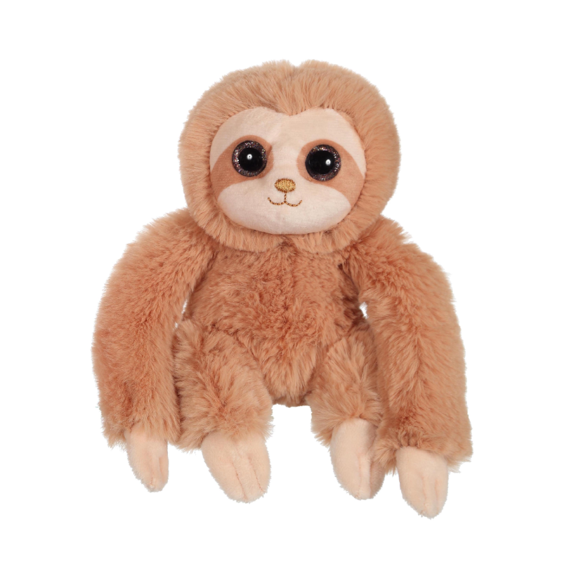  peluche ptit paresseux bleu marron 16 cm 